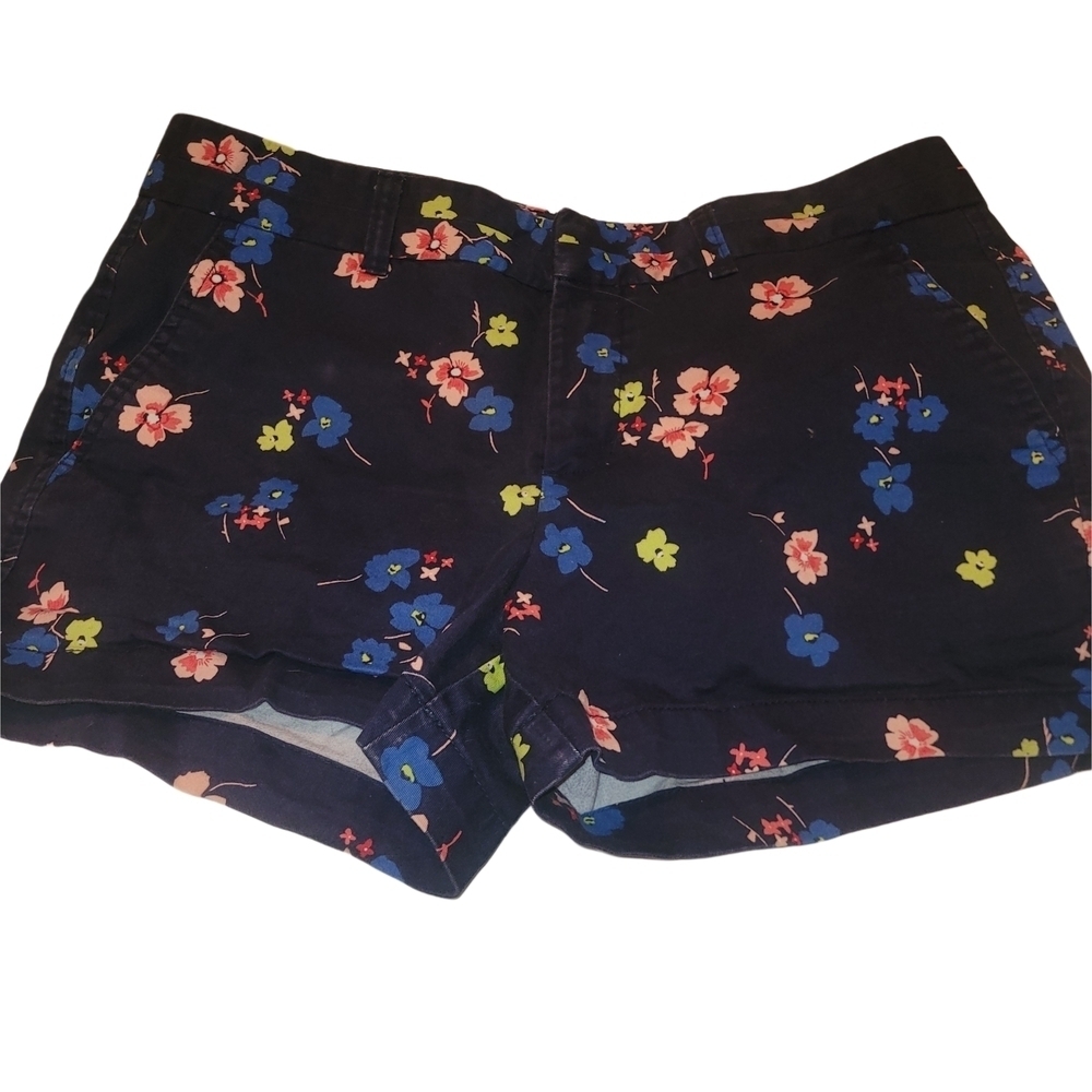 Gap Khakis Blue Floral Shorts 8